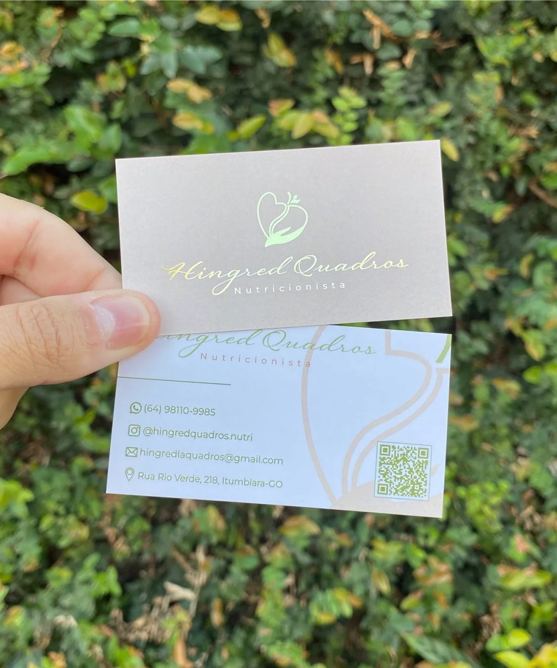 Cartão com hot stamping