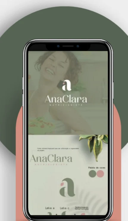 Identidade visual aplicada em um celular